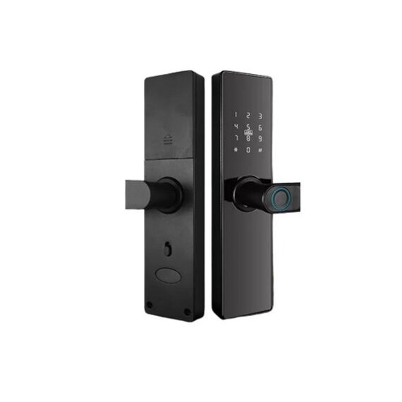 Incuietoare inteligenta DacEnergy©,material aliaj din aluminiu, deblocare Fingerpint,  Aplicatie, Cod, Card RFID, NFC, Cheie ,culoare negru, Culoare: Negru-poza 4-Dacenergy.ro