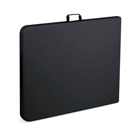 Masa de gradina pliabila, cadru durabil din otel, material PE si rezistent la UV, cu maner, 244 x 75 x 74 cm, negru, Culoare: Negru-poza 5-Dacenergy.ro