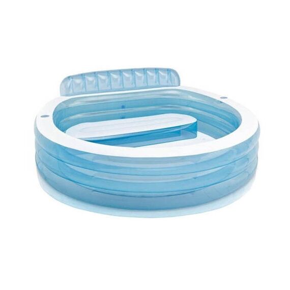 ​Piscina gonflabila, material vinil, 224 x 216 x 76 cm, capacitate umplere piscina 640 l, forma rotunda, culoare albastru-Dacenergy.ro