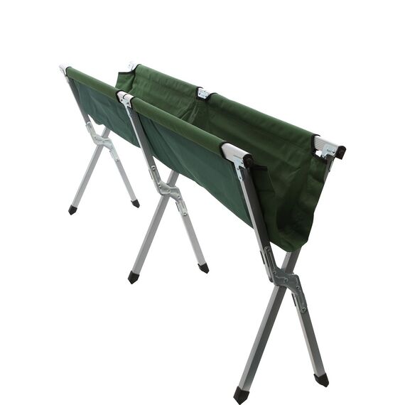 ​Sezlong camping, pliant DacEnergy©, fabricat din poliester si structura metalica, greutate maxima de 100 kg, 190 x 65 x 42 cm, verde-poza 3-Dacenergy.ro