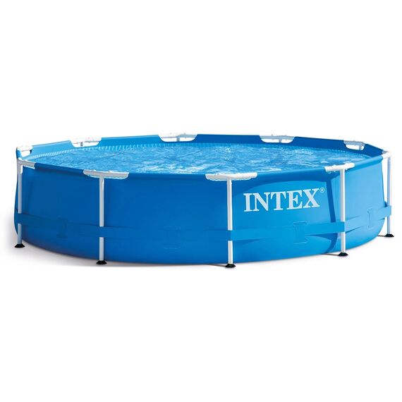 ​Piscina cu cadru, material PVC durabil cu 3 straturi, usor de asamblat, forma rotunda, cu capac, capacitate 4485 l, 305 x 76 cm, albastra-poza 6-Dacenergy.ro