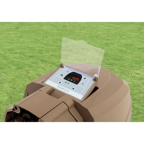 ​Piscina gonflabila jacuzzi, cu masaj si pompa filtrare, dimensiuni 196 x 71 cm, volum 795 litri, culoare maro-poza 6-Dacenergy.ro