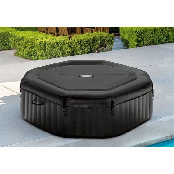 Piscina gonflabila Intex, cu jacuzzi, dublu sistem de masaj cu bule si jeturi, sistem de apa sarata, sistem de dedurizare, 2 tetiere, forma octogonala, 201 x 71 cm-poza 6-Dacenergy.ro