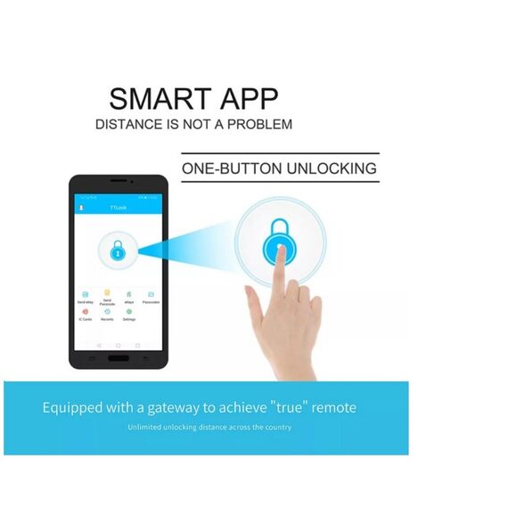 Incuietoare inteligenta DacEnergy©, pentru Acasa, Apartament, Airbnb, Vila, deblocare Fingerpint, Aplicatie TTLock, Cod, Card RFID, Cheie, negru/auriu, Culoare: Negru, Auriu-poza 11-Dacenergy.ro