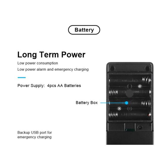 Incuietoare inteligenta DacEnergy©,material aliaj din aluminiu, deblocare Fingerpint,  Aplicatie, Cod, Card RFID, NFC, Cheie ,culoare negru, Culoare: Negru-poza 21-Dacenergy.ro