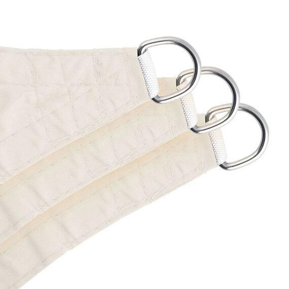 Panza parasolar, pentru terasa, balcon, gradina, material PE tesut dens de 180 g/m², rezistent la apa, cu 4 snururi de prindere, forma dreptunghiulara, 400 x 300 cm, bej, Forma	: Dreptunghi, Culoare: Bej-poza 4-Dacenergy.ro