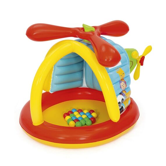 Centru de joaca pentru copii Bestway, confectionat din PVC, gonflabil, tip avion, 155 x 102 x 91 cm, multicolor-Dacenergy.ro