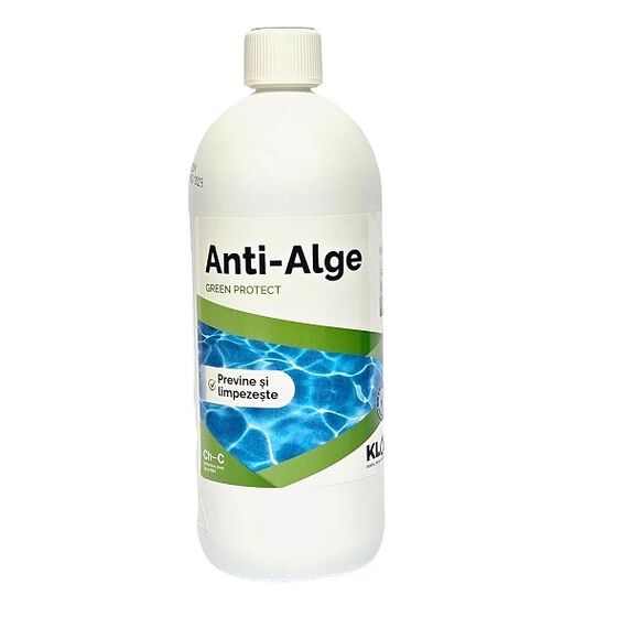 ​Solutie anti-Alge Green Protect Kloer, previne aparitia algelor, efect de limpezire, fara clor, pentru apa piscina, 1 l-Dacenergy.ro