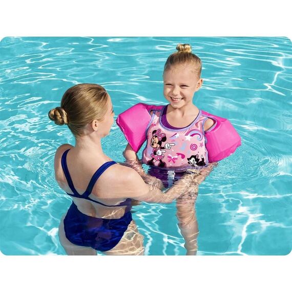 ​Vesta de inot Bestway, grafica cu Minnie, greutate admisa 19-30 kg, bratele reglabile-poza 2-Dacenergy.ro