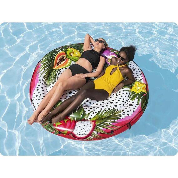 ​Saltea gonflabila de plaja Bestway, fabricata din material PVC, aspect maiestuos si frumos, cu fructe, sarcina maxima 180 kg, 2 persoane, 188 x 188 cm-poza 2-Dacenergy.ro