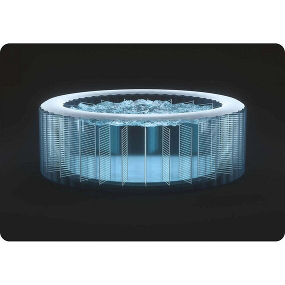 ​Piscina gonflabila cu hidromasaj Intex, jacuzzi, 6 persoane, cu aplicatie, panou de control electronic, apa incalzita pana la 40°, 2 tetiere, lampa LED, 1098 litri, 196 x 71 cm-poza 2-Dacenergy.ro