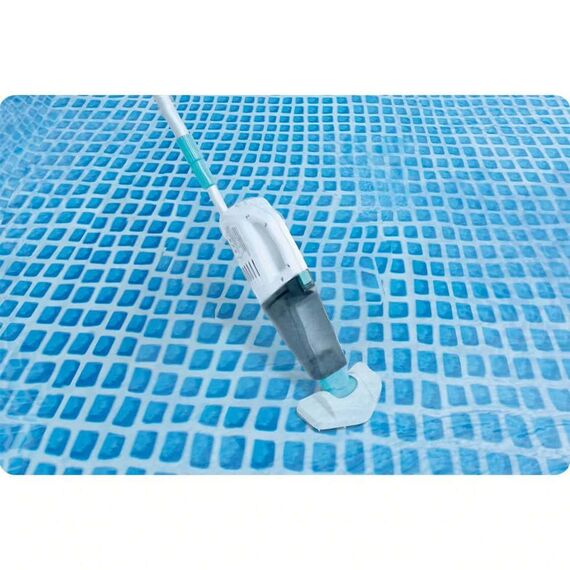 ​Aspirator fara fir pentru curatarea spa-urilor si piscinelor de gradina Intex, tija telescopica, cablu USB inclus, 2 capete de periuta inlocuibile, 4V Ni-MH, 45 litri/ora, 0,8 L-poza 2-Dacenergy.ro