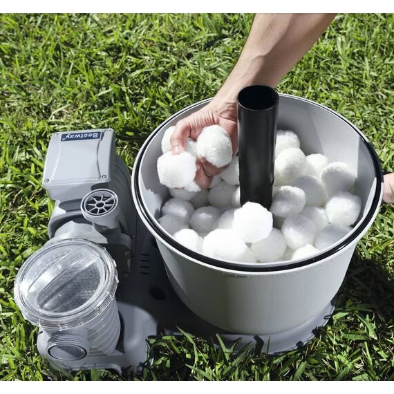 ​Material de filtrare Bestway, pentru pompa piscina, granulatie de 5 cm, alb-poza 2-Dacenergy.ro