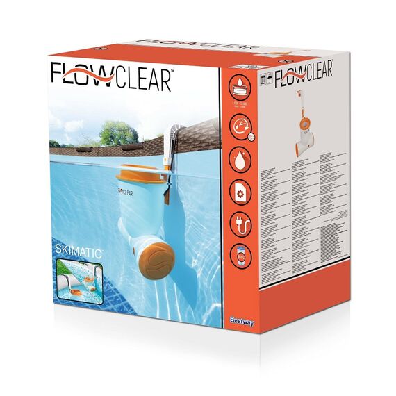 ​Skimmer cu pompa Bestway, capacitate de 2574 l, pentru adunarea si eliminarea resturilor de la suprafata piscinei si filtrare apei-poza 2-Dacenergy.ro