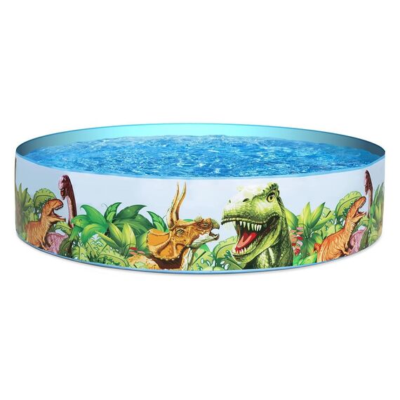 ​Piscina supraterana, pentru copii, forma rotunda, usor de asamblat, PVC, imprimeu dinozauri, 183 x 38 cm, 946 litri-poza 2-Dacenergy.ro