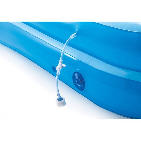 Centru de joaca pentru copii Intex, gonflabil, confectionat din PVC, cu tobogan, 244 x 198 x 71 cm, albastru-poza 2-Dacenergy.ro