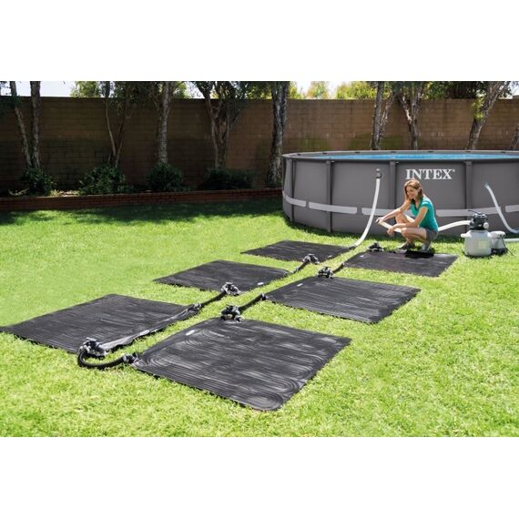 Sistem incalzire apa piscina Intex, solar, PVC, 100 x 100 cm, pentru piscine supraterane cu o capacitate mai mica de 30280 l-poza 2-Dacenergy.ro
