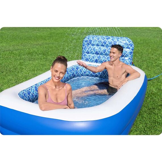 ​Piscina gonflabila Bestway, material PVC durabil cu 3 straturi, 3 inele gonflabile, 702 litri, 229 x 152 x 96 cm, albastru-poza 3-Dacenergy.ro