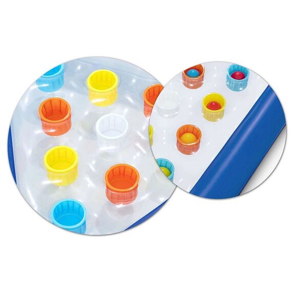 ​Joc de biliard pentru piscina Bestway, material PVC, triunghi gonflabil, 9 bile colorate, 105 x 97 cm-poza 4-Dacenergy.ro