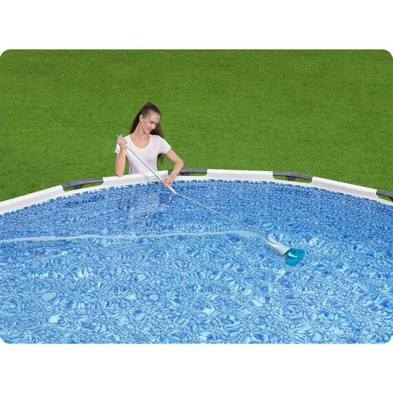 ​Kit de curatare pentru piscina Bestway, tija telescopica din aluminiu, 190 cm, lungime furtun 6 m-poza 5-Dacenergy.ro