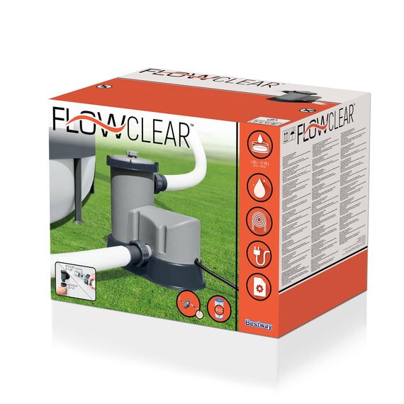Pompa filtrare apa piscina Bestway, 110 W, 220-240 V, debit 5.67 mc/h, 35 x20.7 x30.7 cm-poza 5-Dacenergy.ro
