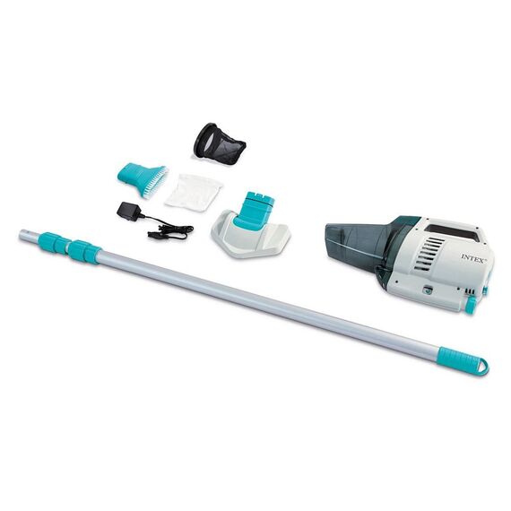 ​Aspirator fara fir pentru curatarea spa-urilor si piscinelor de gradina Intex, tija telescopica, cablu USB inclus, 2 capete de periuta inlocuibile, 4V Ni-MH, 45 litri/ora, 0,8 L-poza 6-Dacenergy.ro