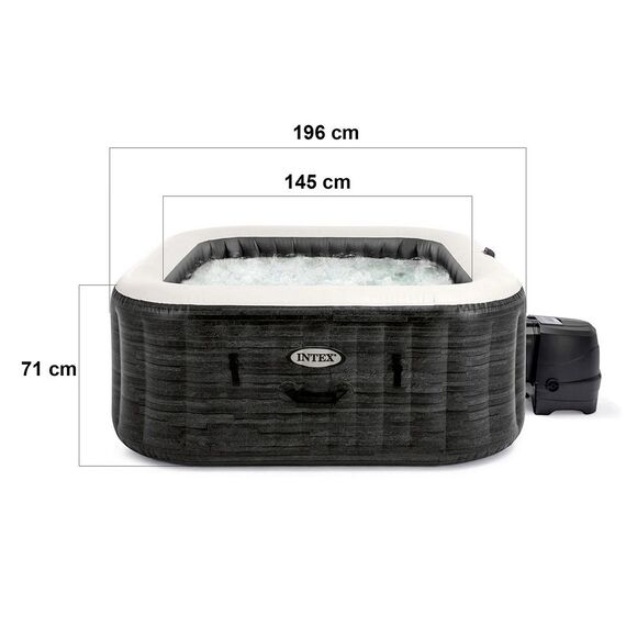 ​Piscina gonflabila cu hidromasaj Intex, jacuzzi, 6 persoane, cu aplicatie, panou de control electronic, apa incalzita pana la 40°, 2 tetiere, lampa LED, 1098 litri, 196 x 71 cm-poza 8-Dacenergy.ro