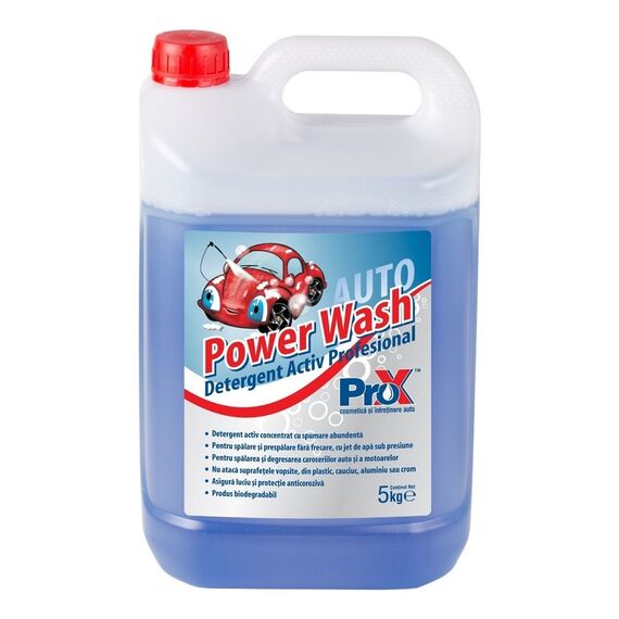 ​Detergent auto profesional, Pro-X Power Wash, produs ecologic, usor biodegradabil, care nu ataca suprafetele vopsite, spuma activa, 5 l-Dacenergy.ro