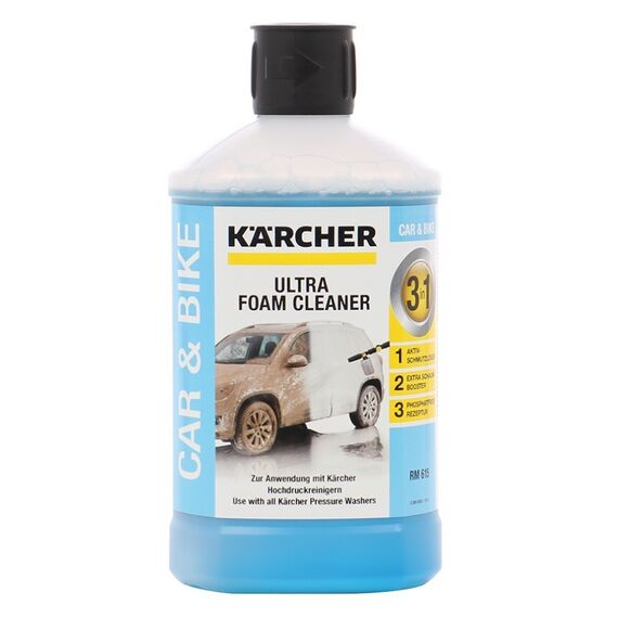 ​Detergent auto Ultra Foam, Karcher 3-in-1, spuma ultra, spuma intensiva si curatare activa, pentru duze de spuma, 1 litru-Dacenergy.ro