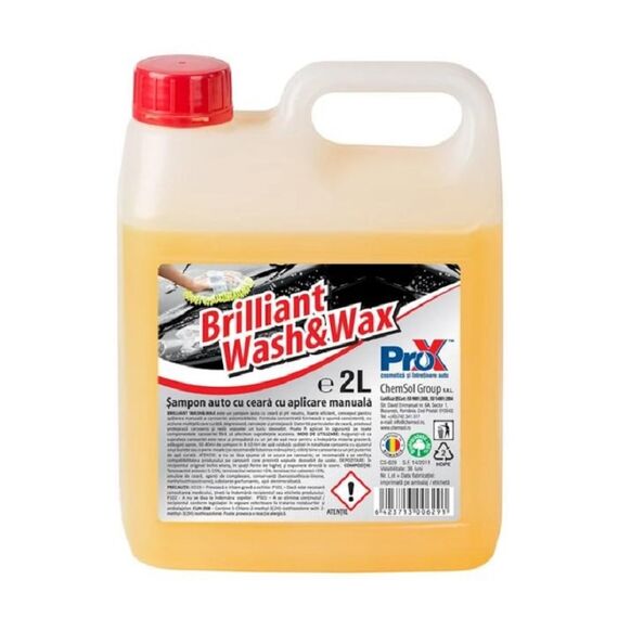Sampon auto Pro-X cu ceara, pH neutru, conceput pentru spalarea manuala a caroseriilor, 2 L-Dacenergy.ro