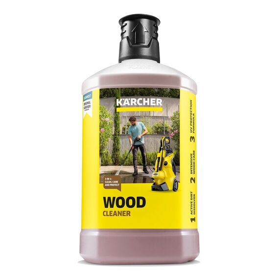 ​Detergent pentru lemn Karcher, curata murdaria, agent de protectie impotriva razelor UV, pentru aparat de spalat cu presiune K 2, K 3, K 4, K 5, K 7, 1 litru-Dacenergy.ro
