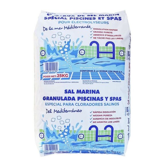 ​Sare de mare pentru piscine cu electroliza, apa mai sanatoasa, granulat, 25 kg-Dacenergy.ro