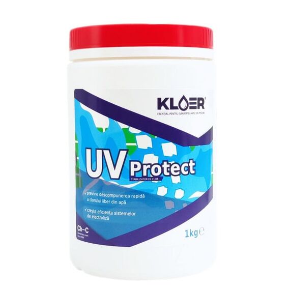 ​Stabilizator de Clor, UV Protect Kloer, pentru a incetini degradarea clorului liber din apa, solid, 1 kg-Dacenergy.ro