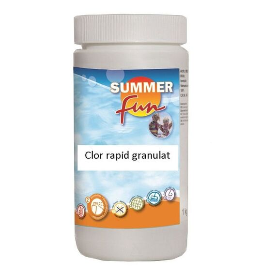 ​Clor rapid granulat pentru dezinfectia apei din piscina, 1 kg-Dacenergy.ro