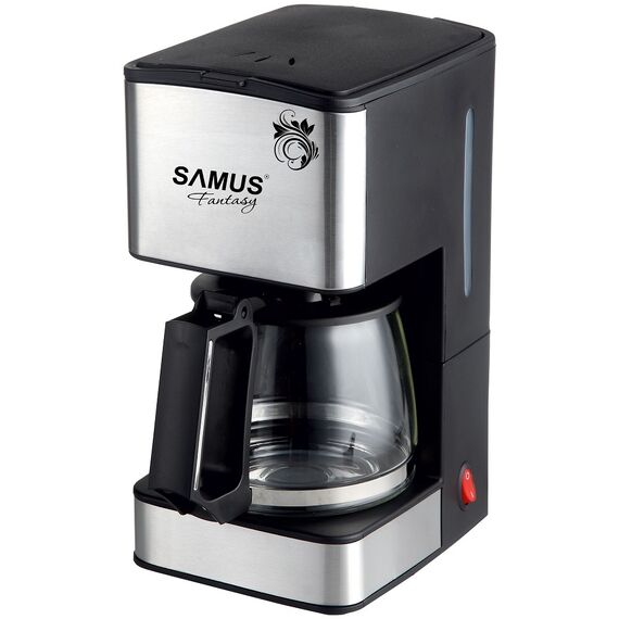 ​Cafetiera, realizata din sticla, 680 W, 0.8 litri, capacitate 6 cesti, functie antipicurare, negru si gri-Dacenergy.ro