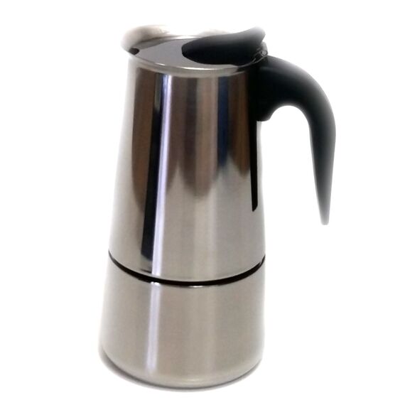 Cafetiera , realizata din inox, 9 persoane, maner din ebonita, 10.5 x 21 cm-Dacenergy.ro