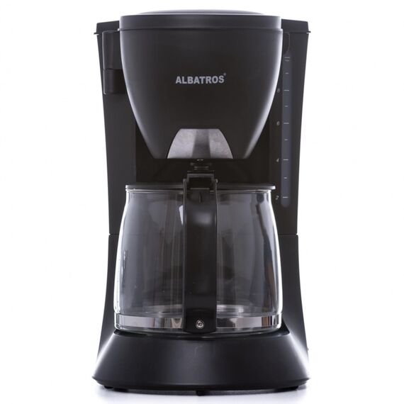 ​Cafetiera, 680 W, 1.2 litri, capacitate 8 - 10 cesti, filtru permanent inclus, indicator nivel apa, neagra-Dacenergy.ro