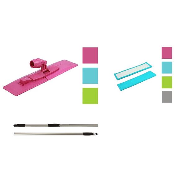 ​Mop plat microfibra cu coada telescopica si suport din plastic DacEnergy©, dimensiune 40 x 10 x 8 cm-Dacenergy.ro