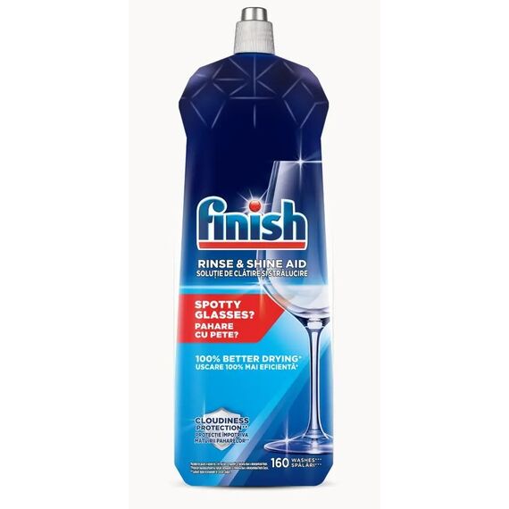 Solutie de clatire pentru masina de spalat vase Finish, prevenirea depunerilor de pete, de apa pe vase, 800 ml-Dacenergy.ro