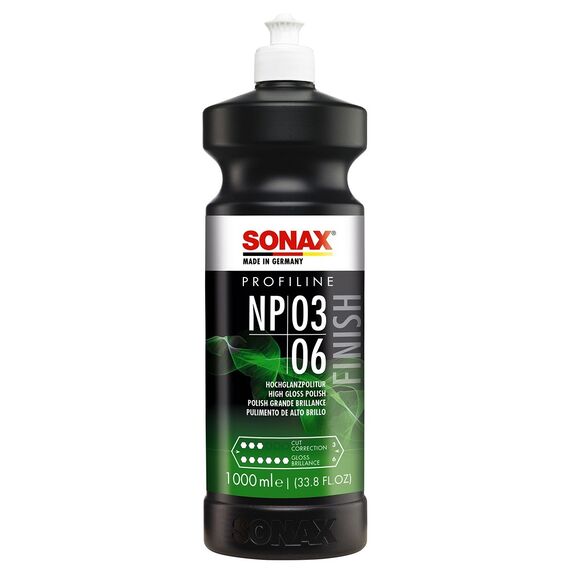 ​Solutia auto abraziva Sonax NP 03-06, pasta fin abraziva, nu contine silicon si ceara, 1 L-Dacenergy.ro