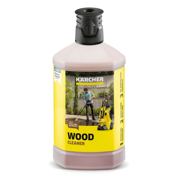 ​Detergent pentru lemn Karcher, curata murdaria, agent de protectie impotriva razelor UV, pentru aparat de spalat cu presiune K 2, K 3, K 4, K 5, K 7, 1 litru-poza 2-Dacenergy.ro