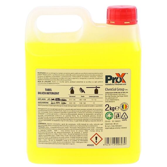 ​Pro-X Multi Wash, detergent activ universal, concentrat, suprafete exterioare, all season. 2 l-poza 2-Dacenergy.ro