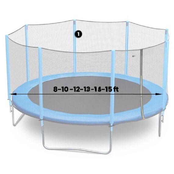 ​Stalp superior conceput pentru trambuline cu un diametru de 252 pana la 465 cm cu plasa externa, 106 cm, albastru-poza 2-Dacenergy.ro