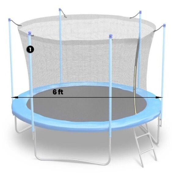 ​Stalp superior conceput pentru trambuline cu diametru de 183 cm cu plasa interioara, 85 cm, albastru-poza 2-Dacenergy.ro