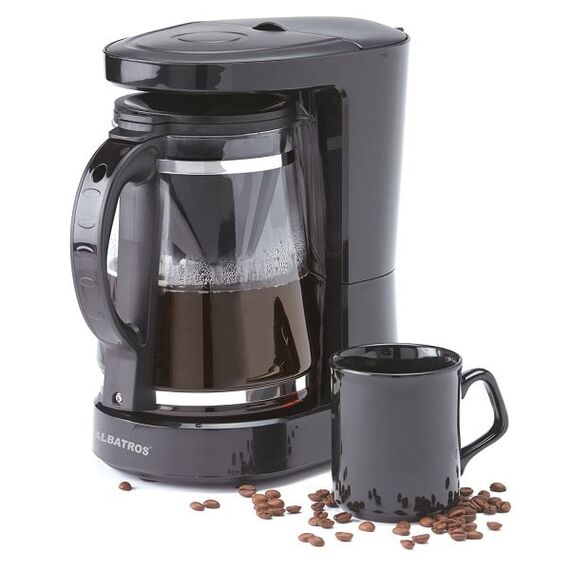 Cafetiera 2 in 1, 680 W, 1.2 l, capacitate 10 cesti, infuzor pentru ceai, oprire automata, negru-poza 4-Dacenergy.ro