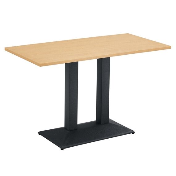 ​Masa de sufragerie bistro DacEnergy©, baza metalica in finisaj negru, blatul din DTD laminat, 120 x 60 x 75 cm, stejar, Culoare: Negru, Stejar-Dacenergy.ro