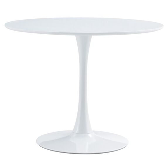 ​Masa bucatarie DacEnergy©, realizat din MDF, fixa, rotunda, design modern, diametru 110 cm, alb mat, Culoare: Alb-Dacenergy.ro