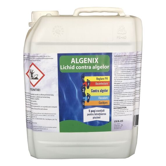 Lichid contra algelor Algenix, produs pentru tratarea apei, biocid, dezinfectant, 5 L-Dacenergy.ro