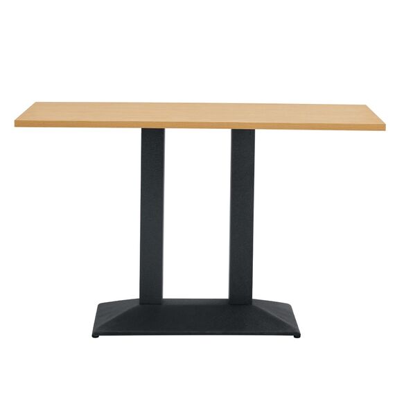 ​Masa de sufragerie bistro DacEnergy©, baza metalica in finisaj negru, blatul din DTD laminat, 120 x 60 x 75 cm, stejar, Culoare: Negru, Stejar-poza 2-Dacenergy.ro