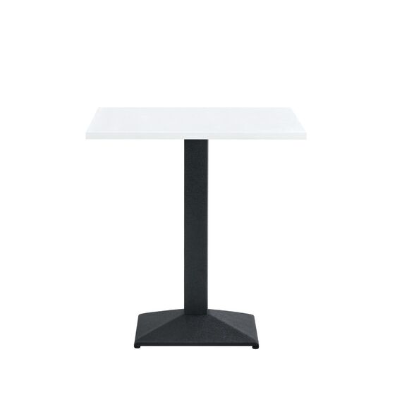 ​Masa de sufragerie bistro DacEnergy©, baza metalica in finisaj negru, blatul din DTD laminat, 70 x 70 x 75 cm, alb-poza 3-Dacenergy.ro